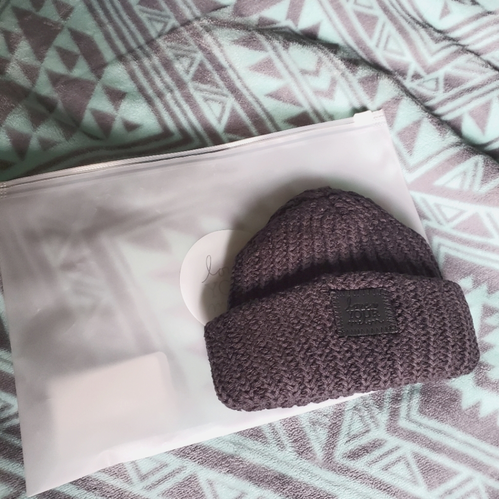 Love Your Melon Baby Cuffed Beanie Black
